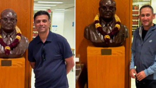 Rahul Dravid, Ajit Agarkar visit Columbia University in NYC amid T20 World Cup, pay tribute to BR Ambedkar